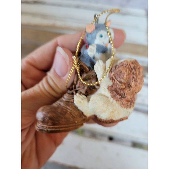 Puppy cat boot dog ornament Xmas holiday tree - Picture 3 of 12